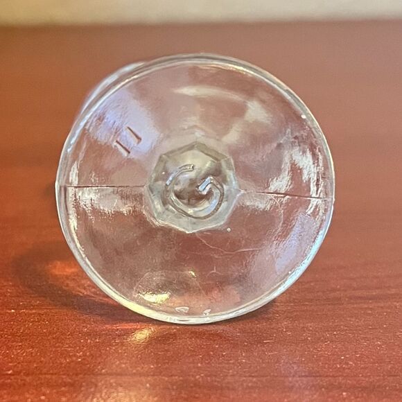 Antique Glasco Eye Wash Cup Pedestal Base Pressed Glass Medical Apothecary Decor - Picture 3 of 4